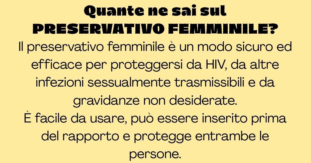 presevativo femminile quanto sai